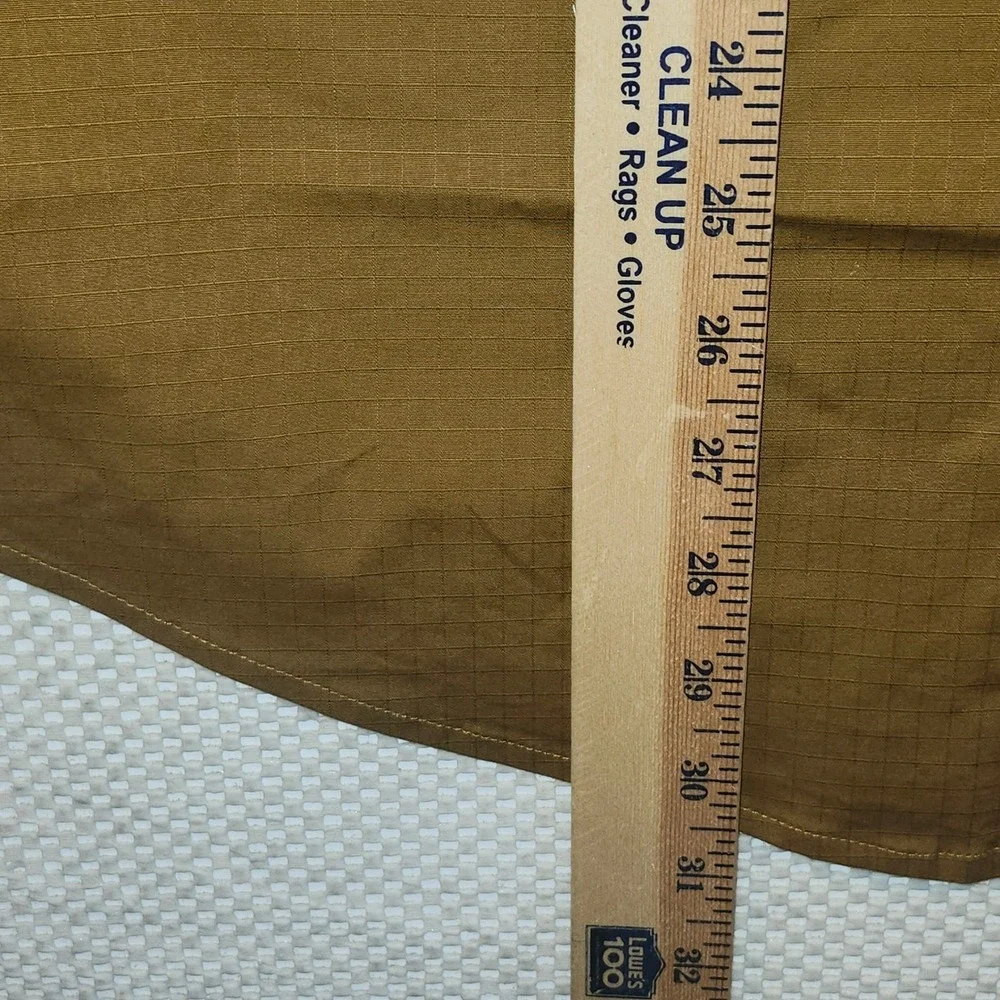 Caterpillar Men XL Ripstop Long Sleeve Work Shirt Coyote Tan CAT Logo NWT 3519